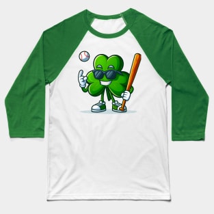 Shamrock Baseball Funny St Patricks Day Boys Kids Baseball T-Shirt